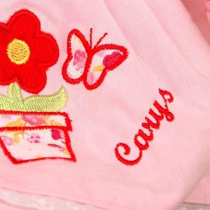 Girl's Personalised Rag Doll Toy in Pink Floral Dress