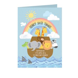 Kid's Personalised Noah's Ark Card