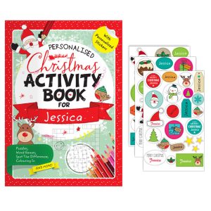 Personalised Christmas Activity Book with Stickers