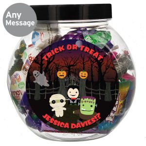 Children's Personalised Halloween Sweet Jar and Sweets