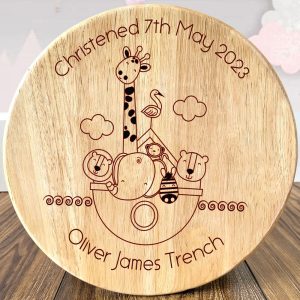 Noah's Ark Personalised Engraved Wooden Stool