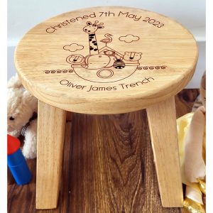 Noah's Ark Personalised Engraved Wooden Stool