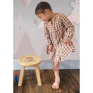 Personalised Engraved Wooden Farmyard Stool