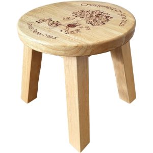 Owls Personalised Engraved Wooden Stool