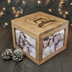 Oak Personalised Engraved Polar Bear Christmas Memory Box