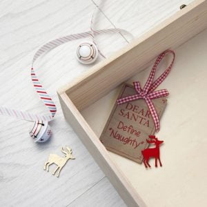 Personalised Christmas Eve Box With Festive Pattern Large