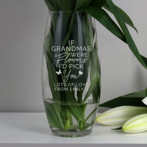 Personalised I'd Pick You Glass Bullet Vase Any Name