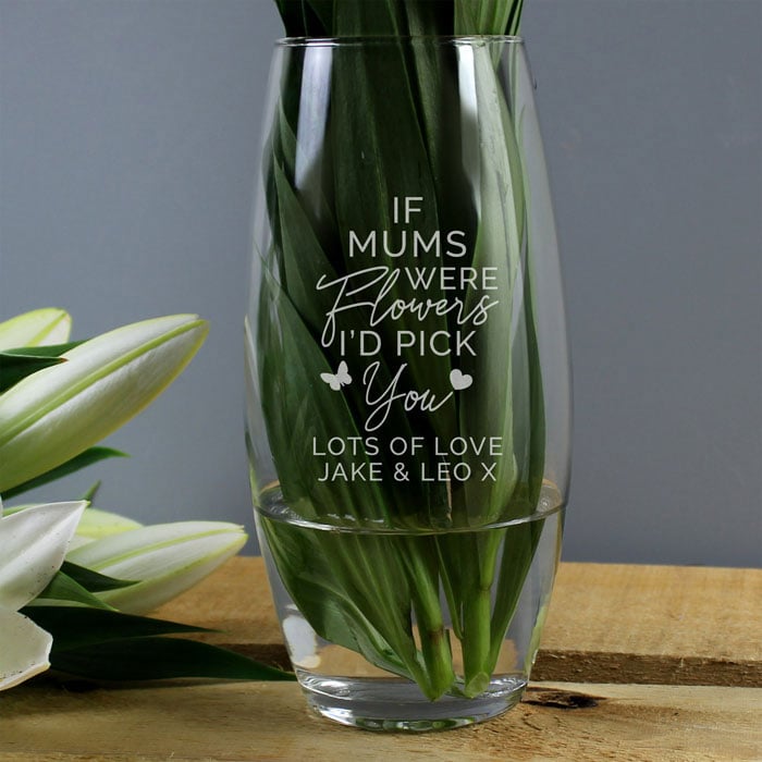 Personalised I'd Pick You Glass Bullet Vase Any Name