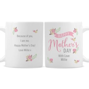Personalised Floral Bouquet Mother’s Day China Mug