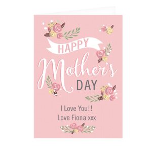 Personalised Floral Bouquet Mothers Day Card