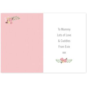 Personalised Floral Bouquet Mothers Day Card