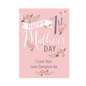 Personalised Floral 1st Mothers Day Card