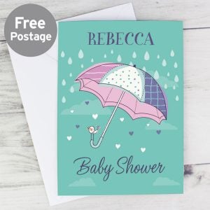 Personalised Baby Shower Umbrella Card