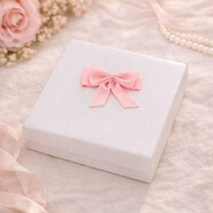 Girl's Ivory Pearl & Rose Gold Necklace With Engraved Heart