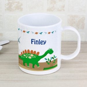 Drop Proof Personalised Dinosaur Plastic Mug
