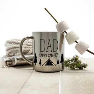 Happy Camper Personalised Outdoor Metal Mug