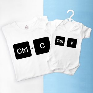 Personalised Daddy and Me Copy and Paste Clothing Set