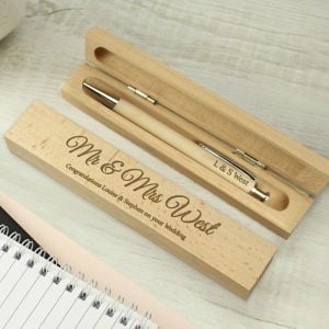 Personalised Any Message Wooden Pen and Box Set