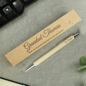Personalised Any Message Wooden Pen and Box Set