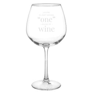 Personalised One Glass Whole Bottle of Wine Glass