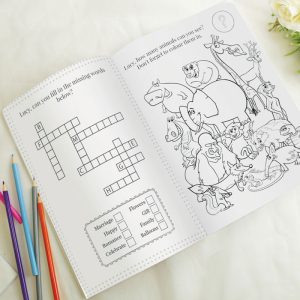 Personalised Wedding Activity Book for Girls