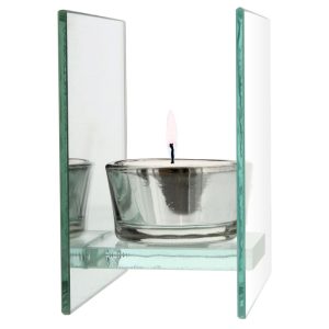 Personalised A Winters Night Mirrored Tea Light Holder