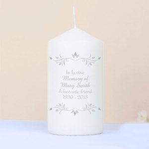 Personalised Sentiments Memorial or Remembrance Candle