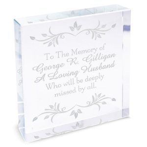 Personalised Sentiments Crystal Remembrance Keepsake Token