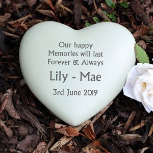 Personalised Resin Heart Memorial Ornament