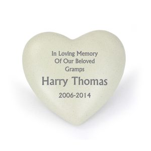 Personalised Resin Heart Memorial Ornament