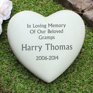 Personalised Resin Heart Memorial Ornament