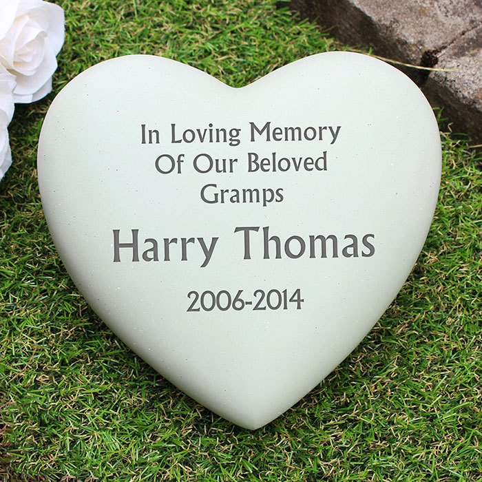 Personalised Resin Heart Memorial Ornament