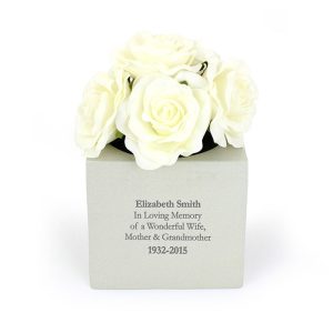 Personalised Grave Pot - Durable Resin