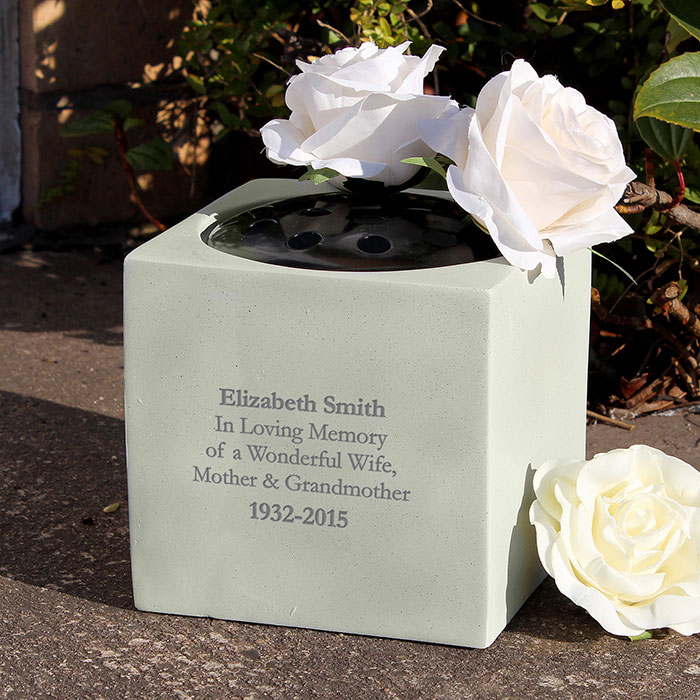 Personalised Grave Pot - Durable Resin
