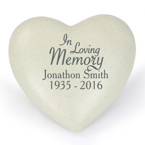 Personalised In Loving Memory Heart Memorial Ornament
