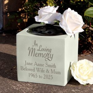 Personalised In Loving Memory Memorial Graveside Pot