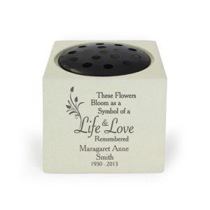 Personalised Life and Love Memorial Graveside Pot