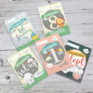 Personalised Baby Milestone Moments Photo Keepsake Cards