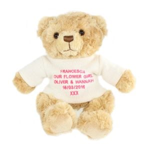 Personalised Flower Girl Teddy Bear Thank You Gift