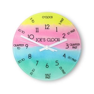 I Can Tell The Time Personalised Glass Wall Clock