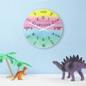I Can Tell The Time Personalised Glass Wall Clock