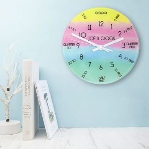 I Can Tell The Time Personalised Glass Wall Clock