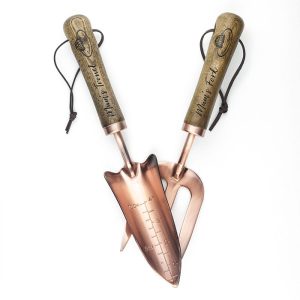 Personalised Luxury Copper Garden Trowel and Fork Set