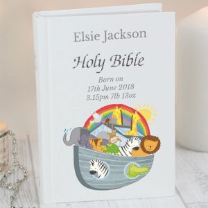Personalised Noah's Ark Children's Christening Bible