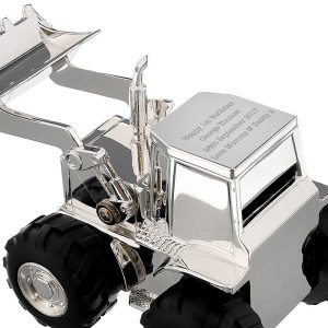Personalised Engraved Silver Plated Digger Money Box