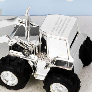 Personalised Engraved Silver Plated Digger Money Box