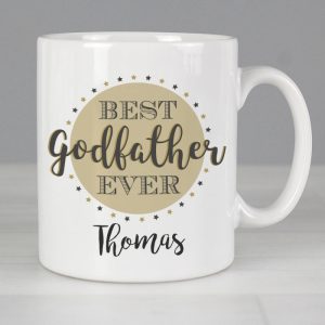 Personalised Best Godfather China Mug Thank You Gift