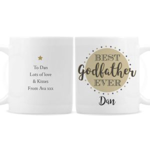 Personalised Best Godfather China Mug Thank You Gift