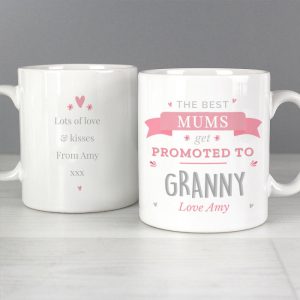 Personalised Pink Promoted To China Mug New Female Role