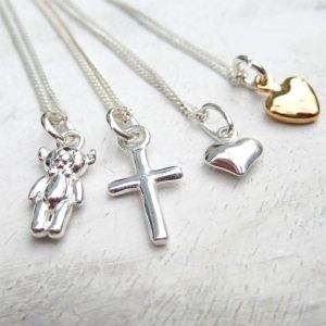 Personalised Stainless Steel Edge Mini Charm Necklace